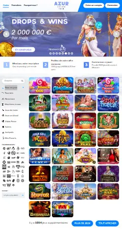 l'application et interface MANGA CASINO