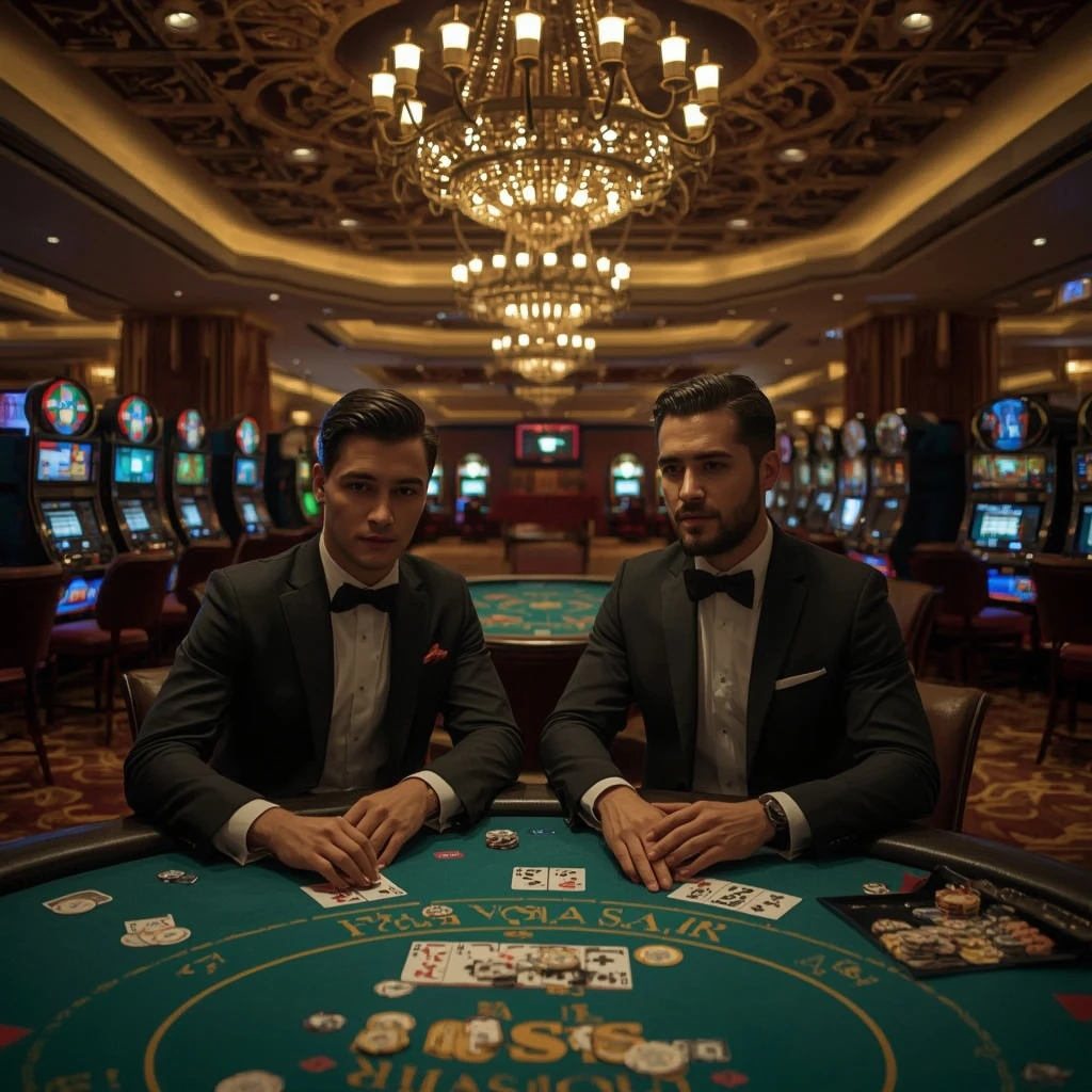 Deux joueurs de poker dans un MANGA CASINO